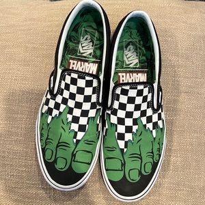 Mens Hulk Vans - limited edition Marvel slip ons
